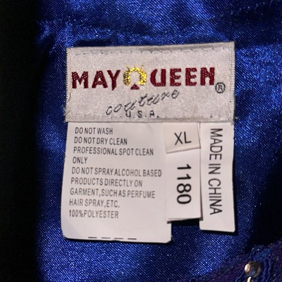 May Queen MAQ-MQ1180 Royal Blue Evening Gown - Picture 4 of 9